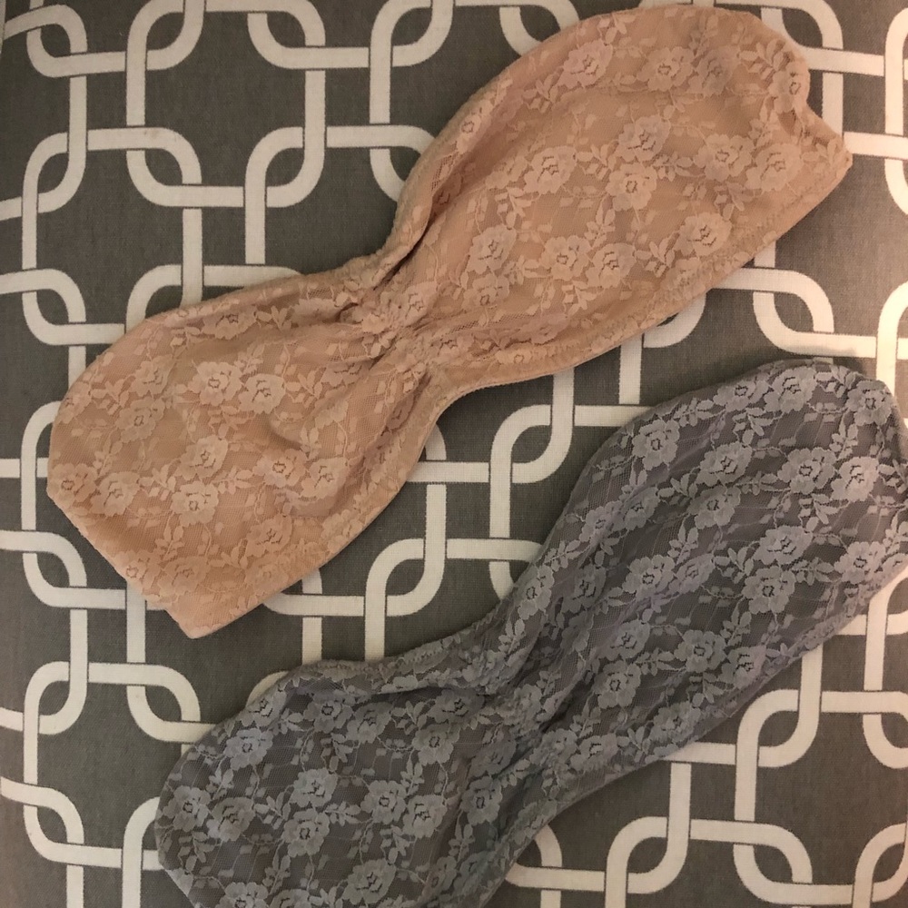 VS Pink nude and grey bandeau